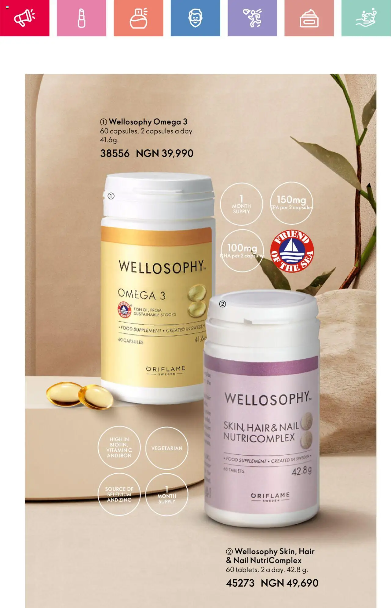 Oriflame -Catalogue valid from 01.04.2025 | Page: 13 | Products: Čokoladni napitci, Fish, Iron, Oil