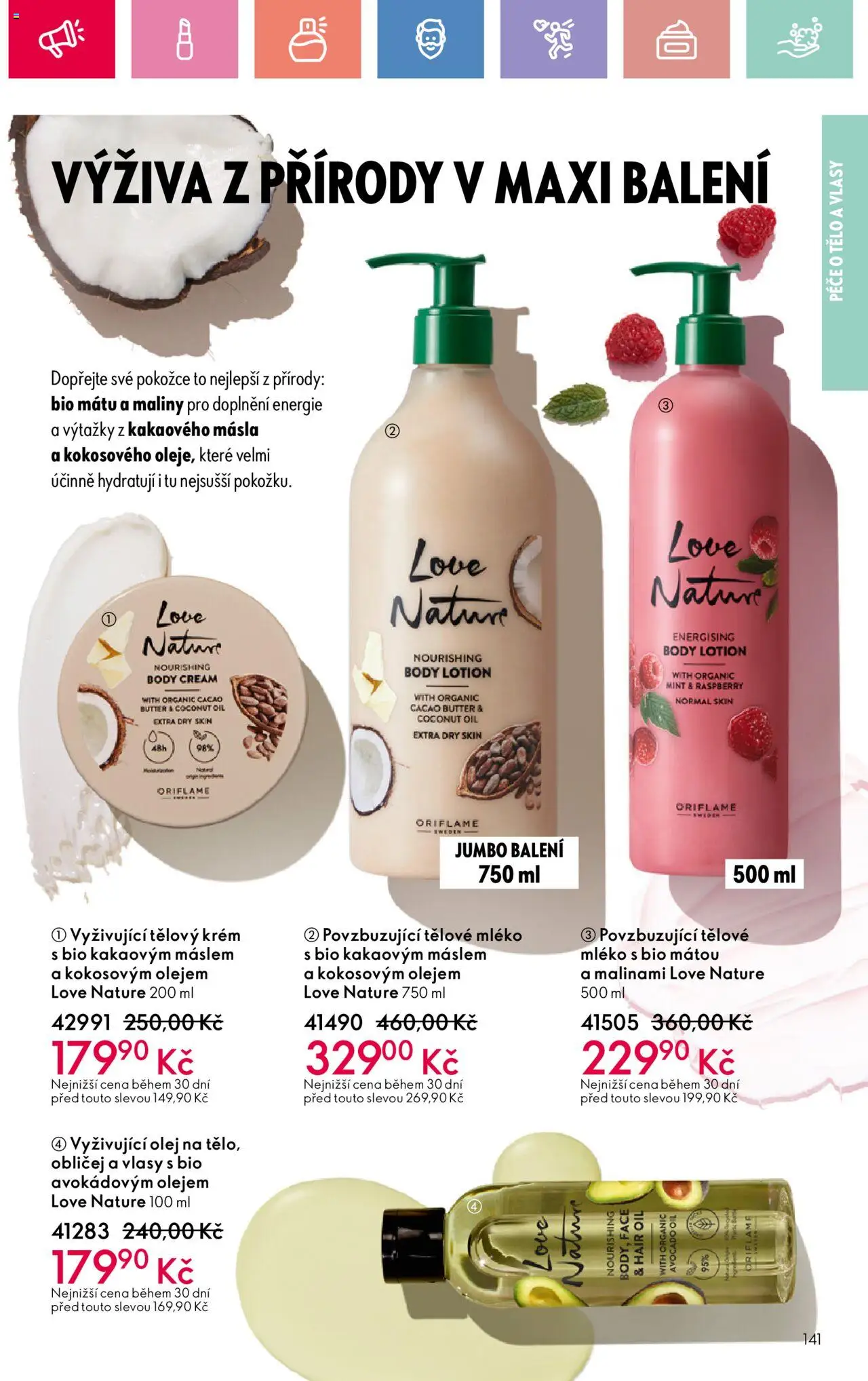 Oriflame katalog č.10/2025 od 06.07.2025 | Strana: 141 | Produkty: Tělové mléko, Tělový krém, Olej, Krém