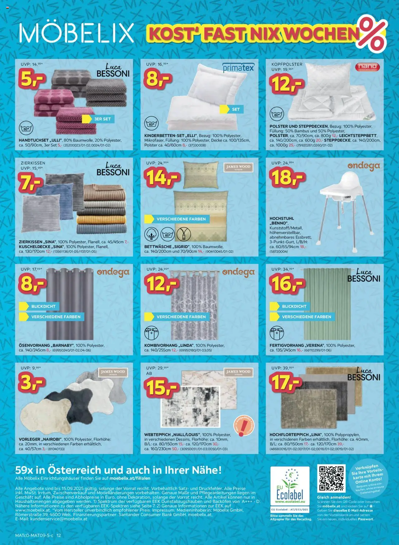 Möbelix Angebote gültig ab 09.09.2025 | Seite: 12 | Produkte: Decke