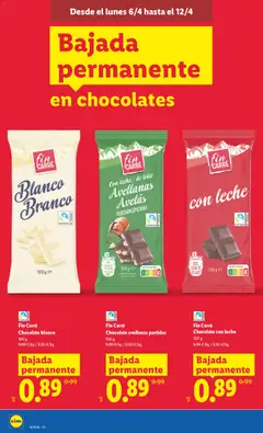 Vista previa Fin Carré Chocolate blanco, Chocolate blanco 100 g válido desde el 06.04.2026 | Página: 26 | Productos: Leche, Chocolate, Chocolate con leche