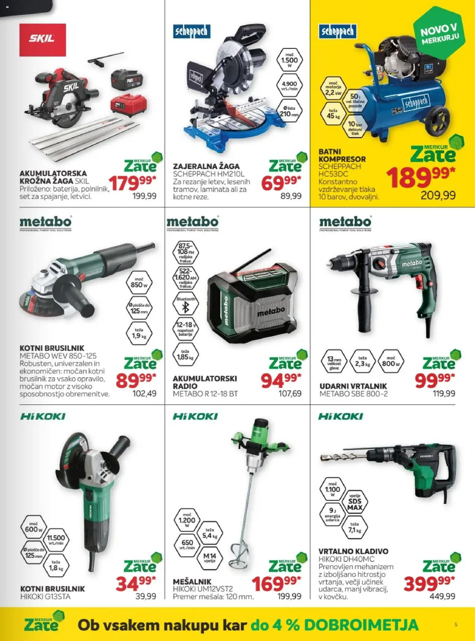 Novi Merkur katalog ponudbe – veljaven od 03.12.2025 | Stran: 33 | Izdelki: Mesalnik, Radio, Teza, Brusilnik