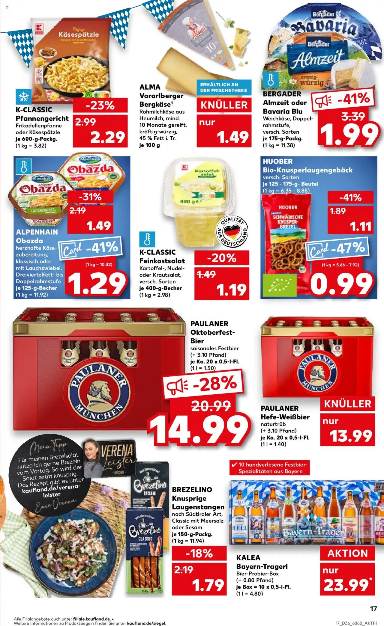 Kaufland prospekt Völklingen	 – gültig ab 07.09.2025 | Seite: 17 | Produkte: Käse, Box, Salat, Paulaner