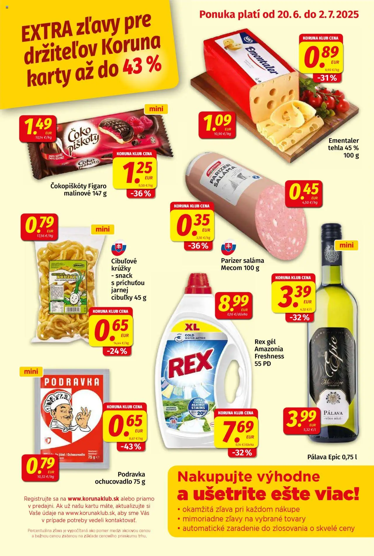 Koruna leták │ platný od 20.06.2025 | Strana: 9 | Produkty: Saláma, Víno