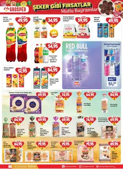 13.03.2026 tarihinden itibaren geçerli olan Grosper kataloğu önizlemesi | Sayfa: 9 | Ürünler: Kaşe, Meyve, Şeftali, Soda