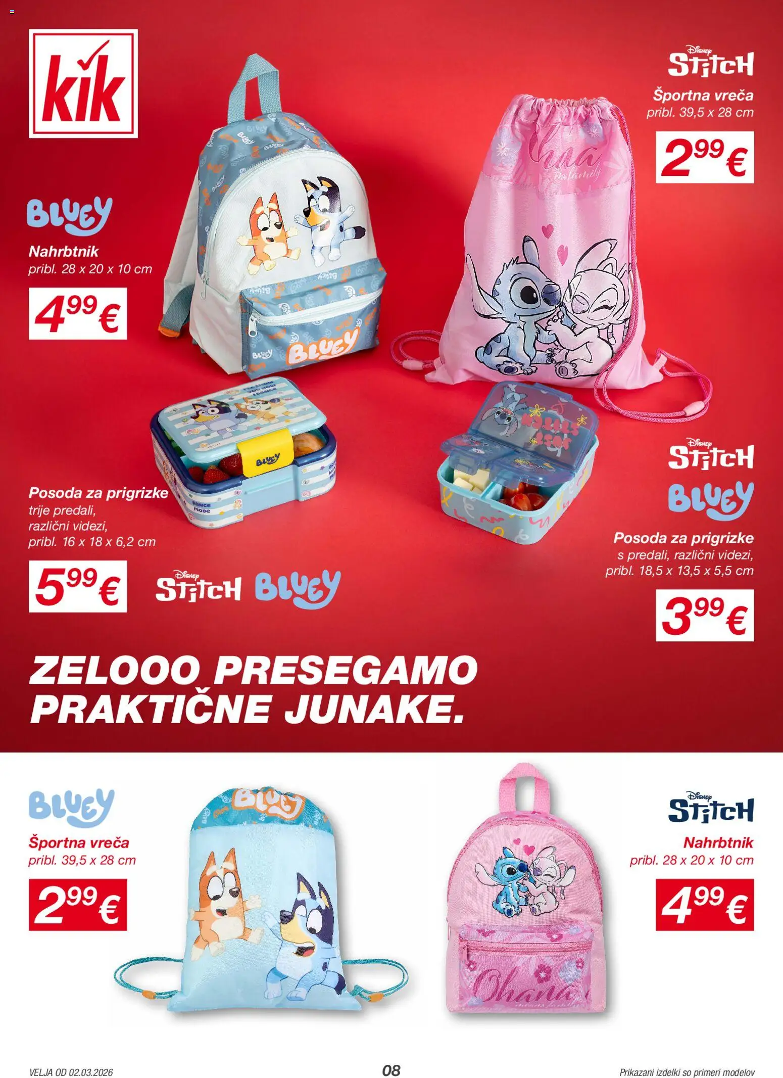 Novi Kik katalog ponudbe – veljaven od 02.03.2026 | Stran: 8 | Izdelki: Nahrbtnik