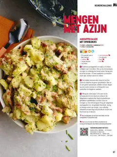 AARDAPPELSALADE MET SPEKBLOKJES, Aardappelsalade met spekblokjes - Voorbeeld van een folder van Delhaize, geldig van 23.01.2026 | Pagina: 67 | Producten: Koelkast, Peper, Schep, Kom