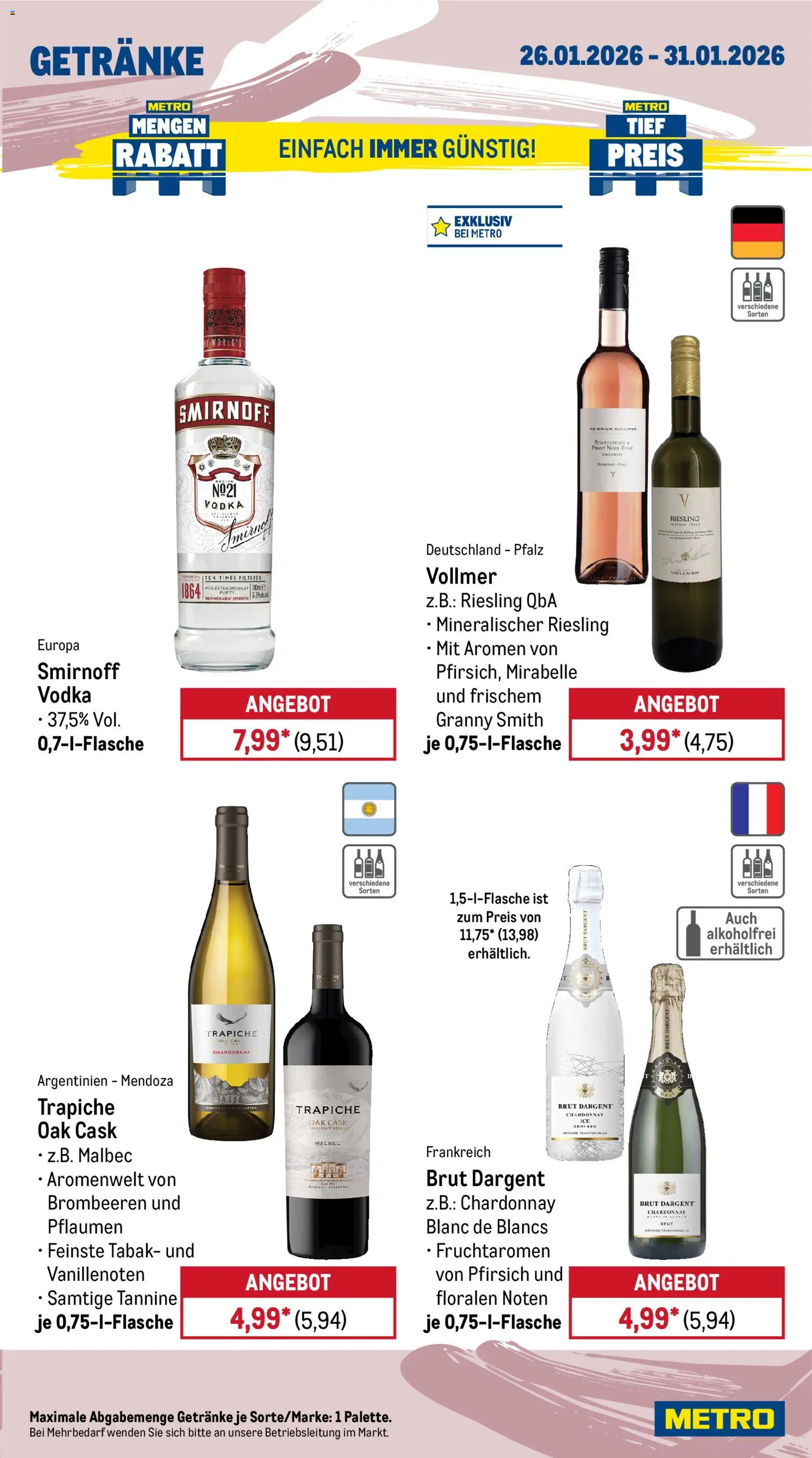 Metro Prospekt 	 – gültig ab 26.01.2026 | Seite: 17 | Produkte: Pflaumen, Smirnoff, Brut dargent, Vodka