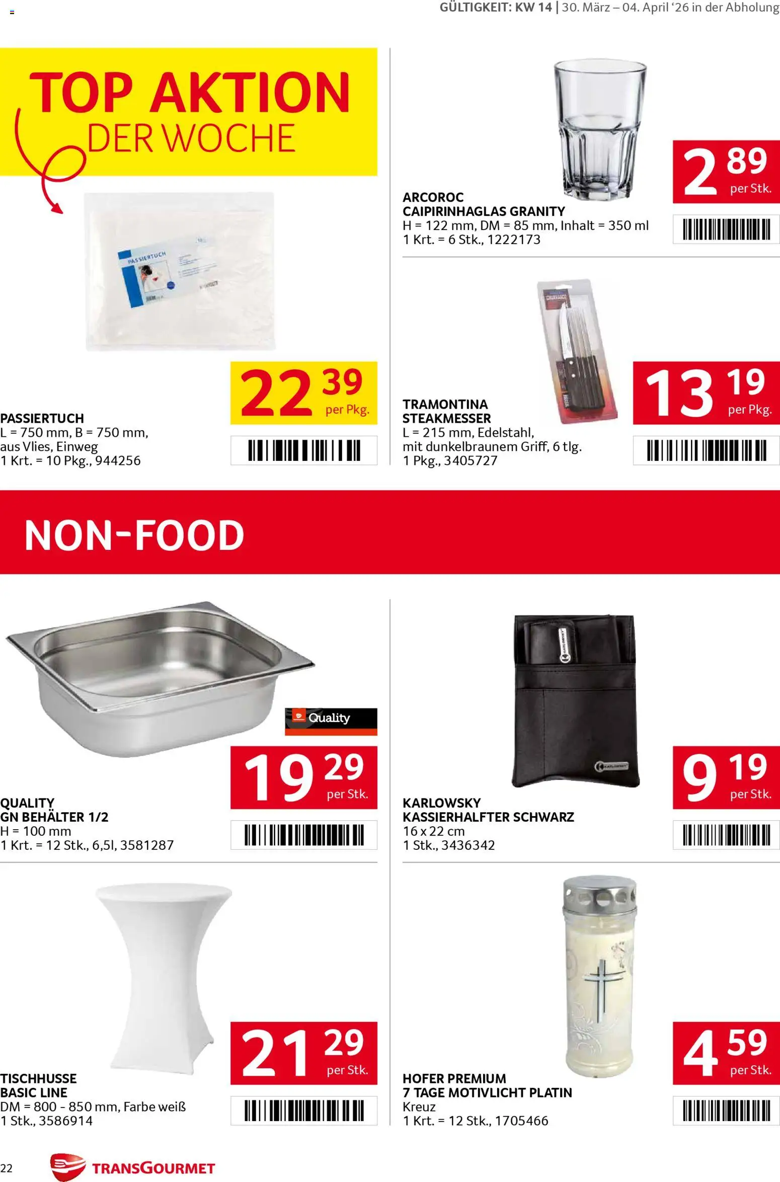 Transgourmet Flugblatt gültig ab 30.03.2026 | Seite: 21
