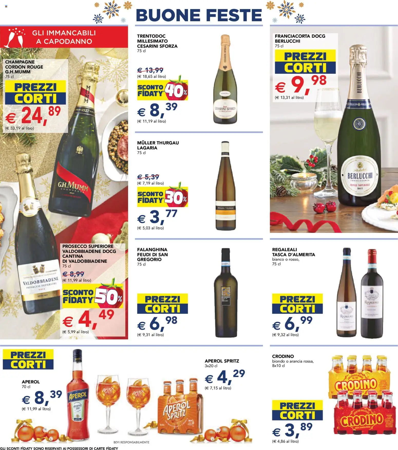 Volantino Esselunga S del 11.12.2025 | Pagina: 14 | Prodotti: Prosecco, Champagne, Arancia, Aperol