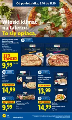 Pogląd oferty "Italiamo Pizza, 350 g różne rodzaje" - ważna od 06.10.2025 | Strona: 24 | Produkty: Rukola, Prosciutto, Pizza, Mozzarella