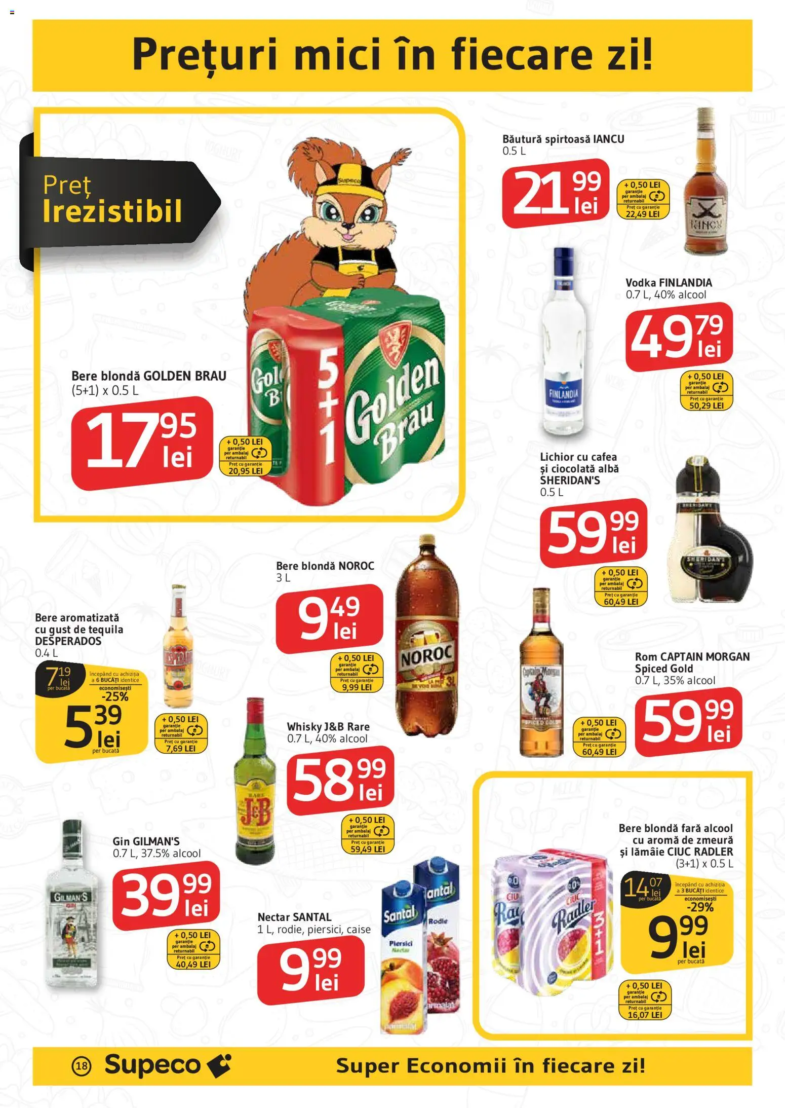 Noul catalog Supeco – valabil de la 16.04.2026 | Pagină: 18 | Produse: Mici, Lichior, Ciocolată, Vodka