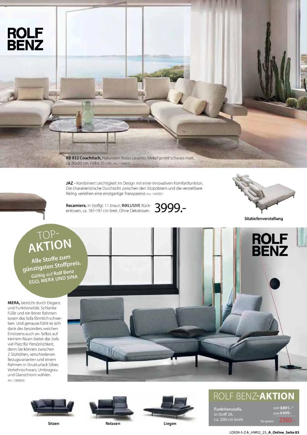 Zurbrüggen Wohnen – gültig ab 28.09.2025 | Seite: 5 | Produkte: Top, Sofa