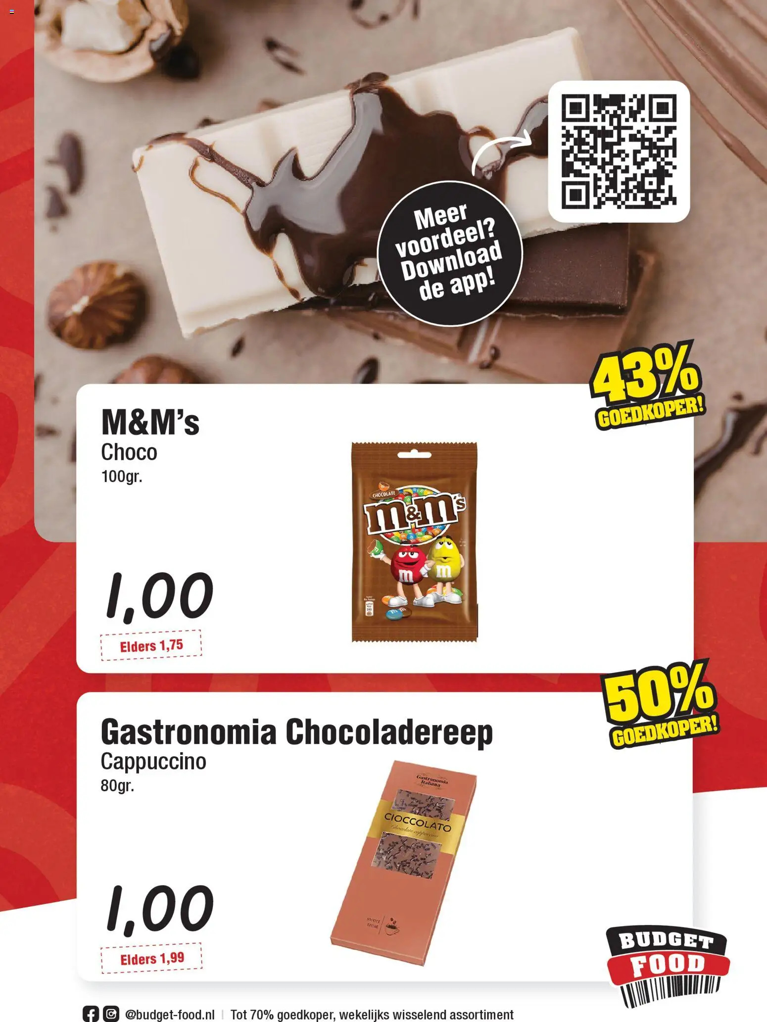 {H1} | Pagina: 3 | Producten: Chocoladereep, Cappuccino