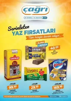 26.07.2025 tarihinden itibaren geçerli olan Çağrı Market kataloğu önizlemesi