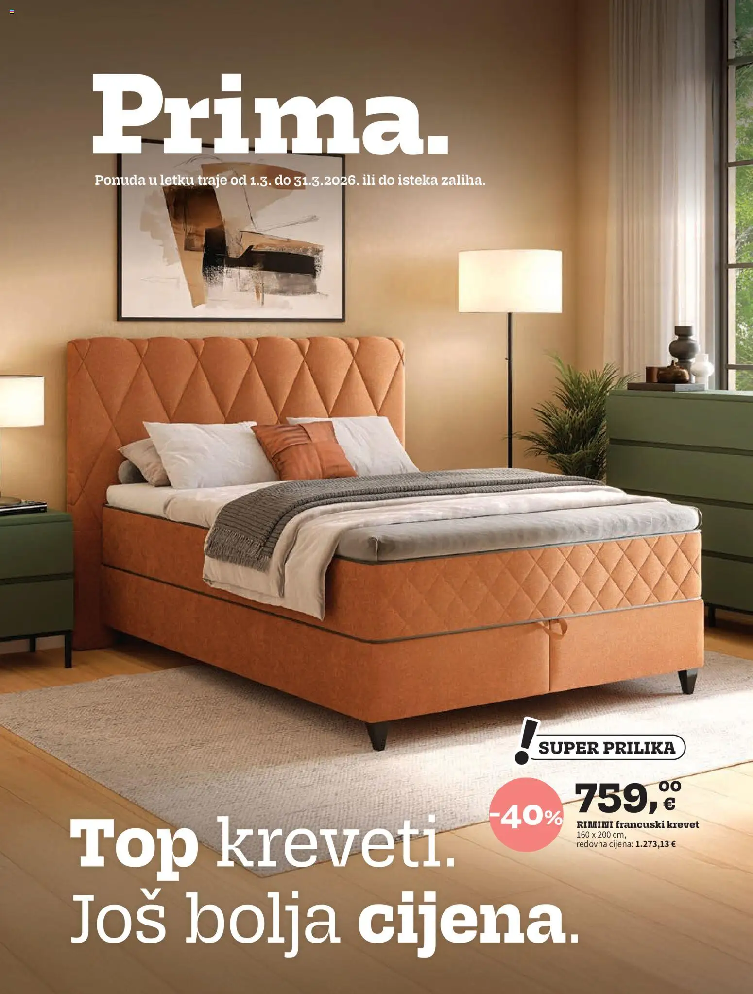 Prima katalog | vrijedi od 01.03.2026 | Stranica: 24 | Proizvodi: Krevet, Francuski krevet