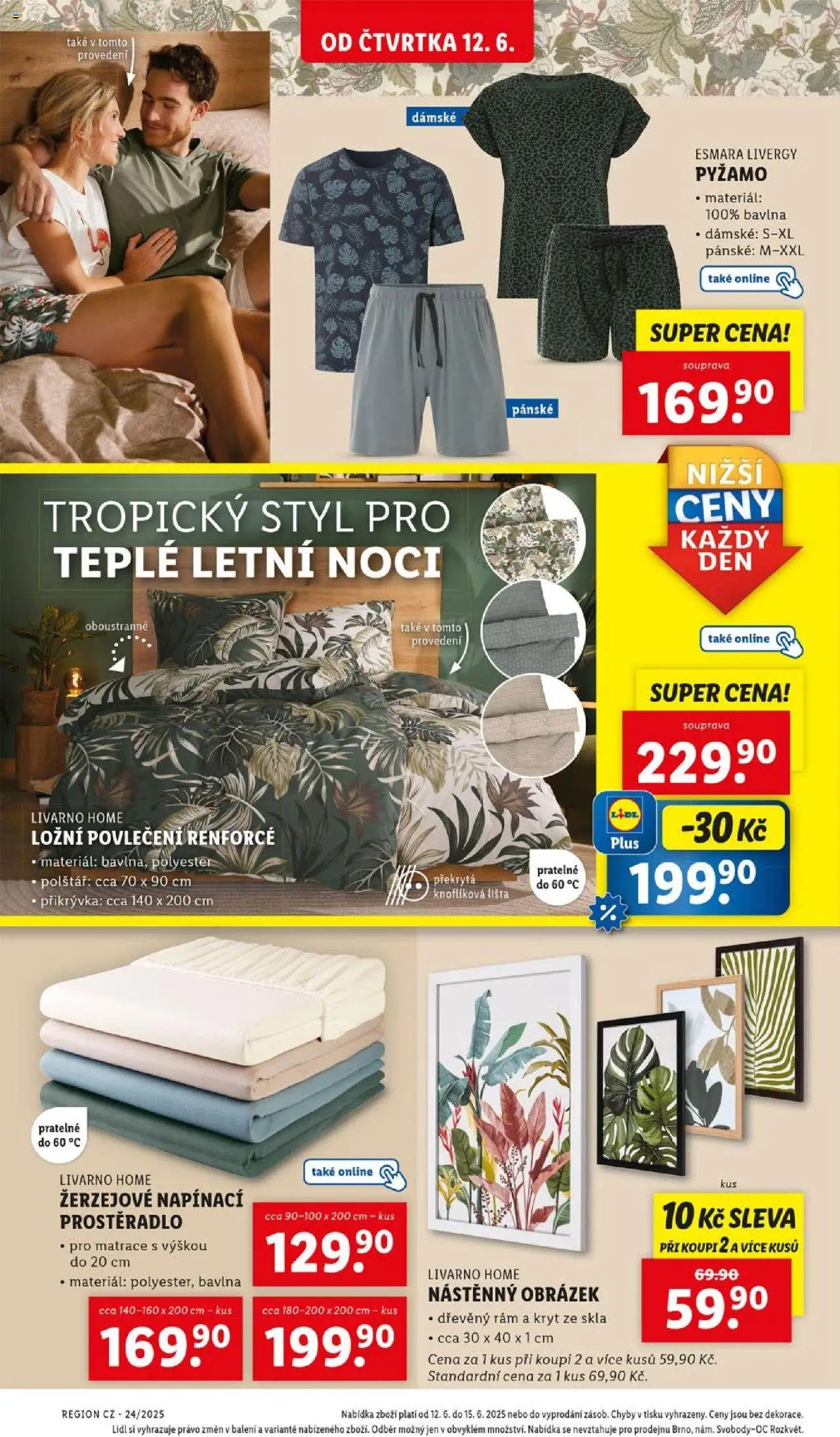 Lidl leták od 12.06.2025 | Strana: 40 | Produkty: Pyžamo, Ložní povlečení, Přikrývka, Prostěradlo