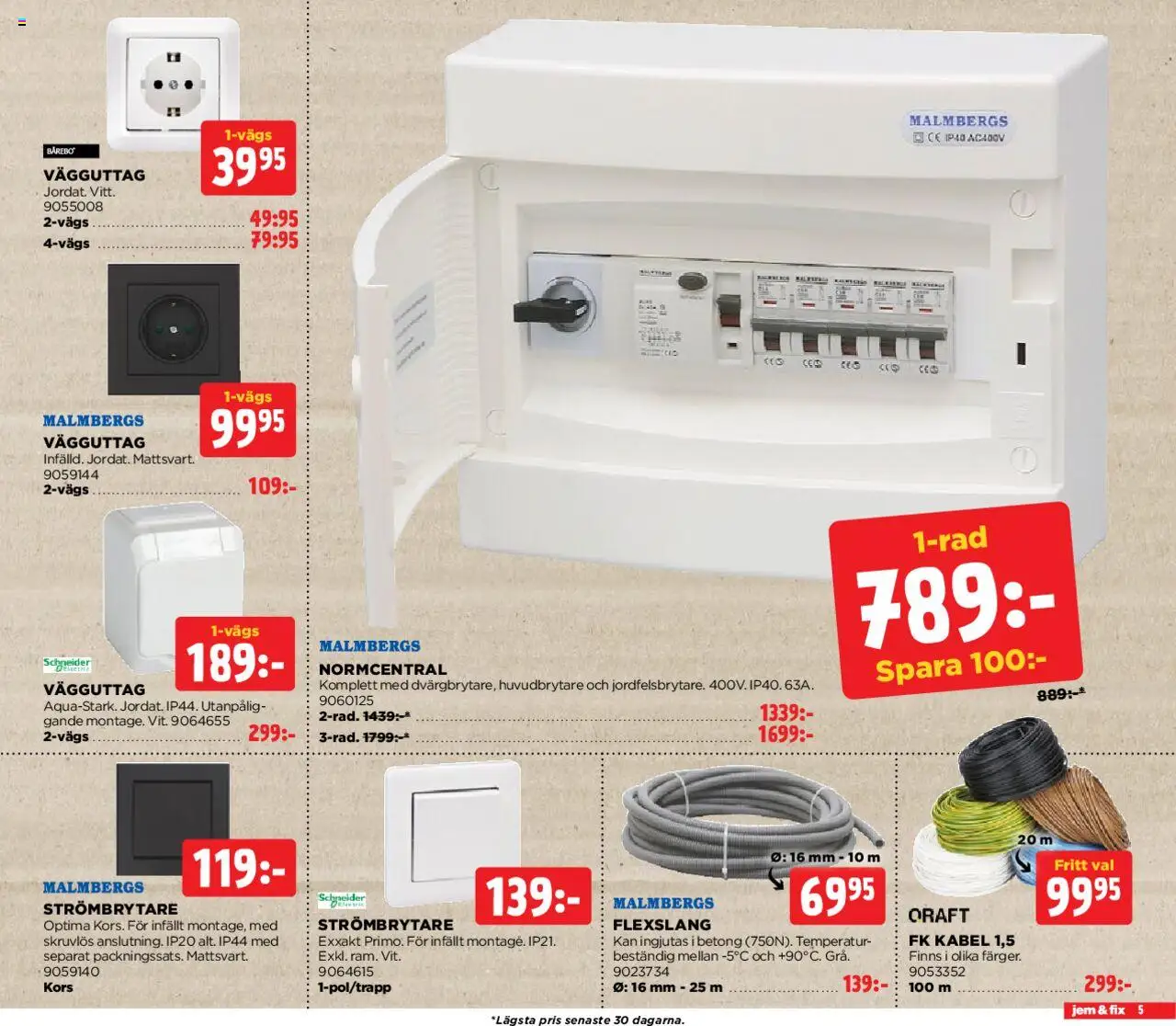 Jem & Fix reklamblad aktuell från 25.08.2025 | Sida: 5 | Produkter: Kabel