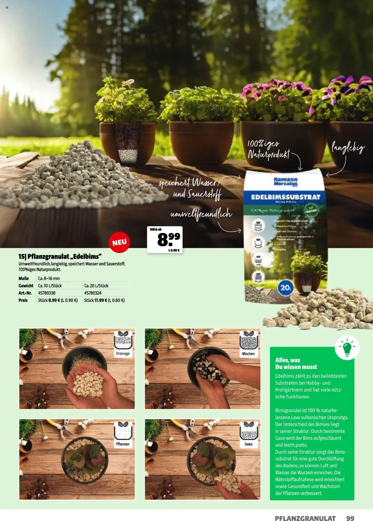 Hagebau Gartenkatalog 2025 gültig ab 05.03.2025 | Seite: 99 | Produkte: Wasser, Gewicht