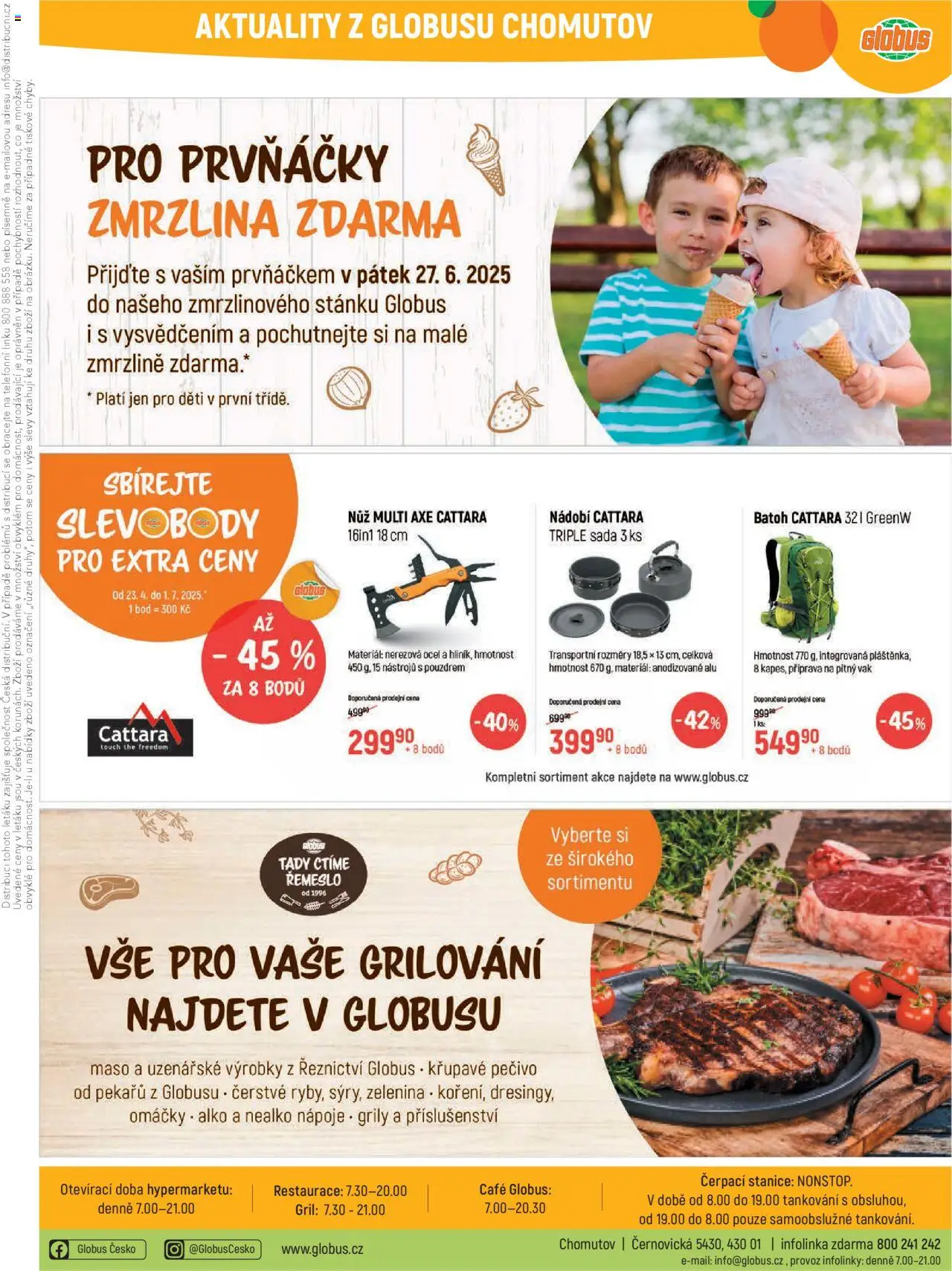Globus leták - Chomutov od 25.06.2025 | Strana: 40 | Produkty: Zmrzlina, Gril, Nůž, Maso