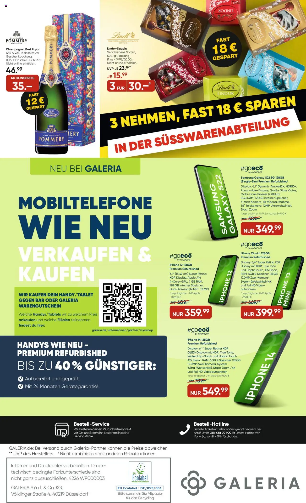Galeria Karstadt Kaufhof Prospekt 	 – gültig ab 15.10.2025 | Seite: 16 | Produkte: Samsung, Iphone, Apple, Lindt
