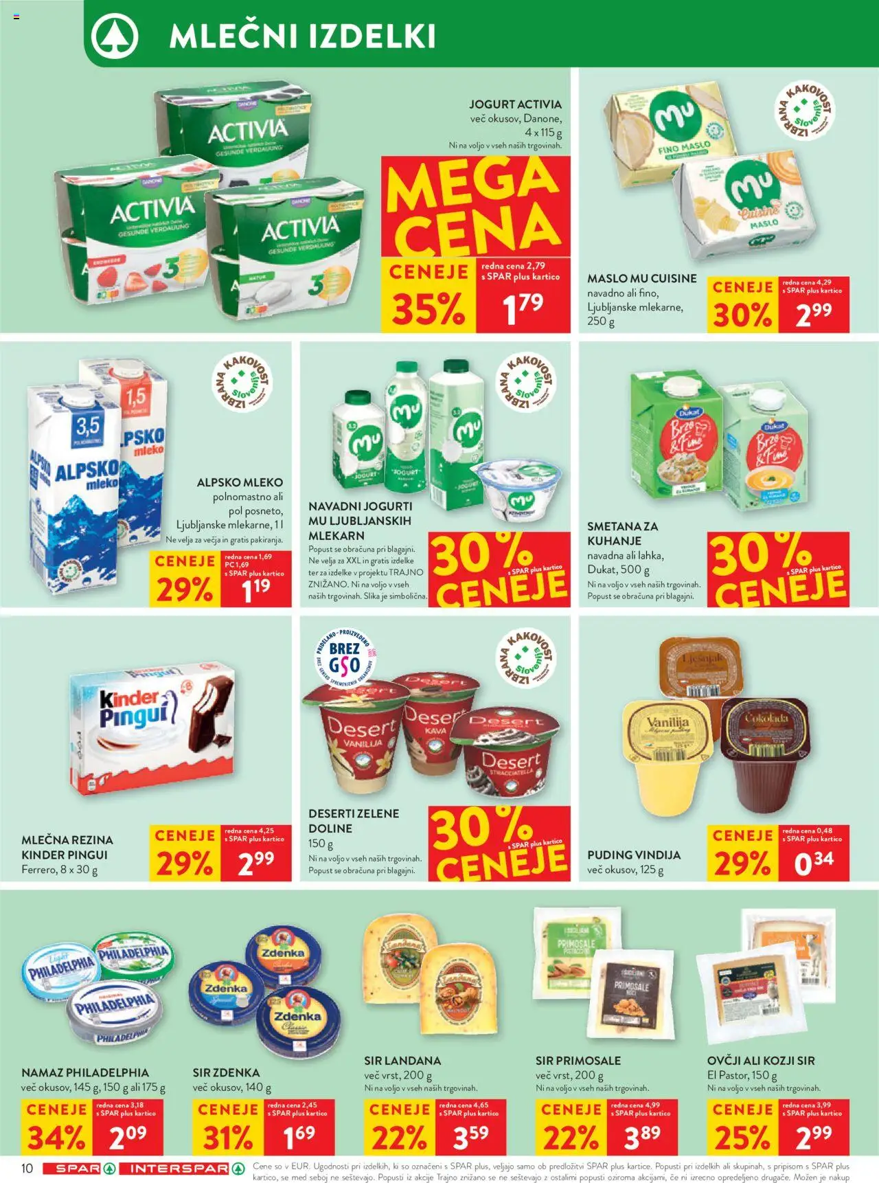 Novi Spar katalog ponudbe – veljaven od 22.10.2025 | Stran: 12 | Izdelki: Mlečna rezina, Mleko, Sir, Jogurt