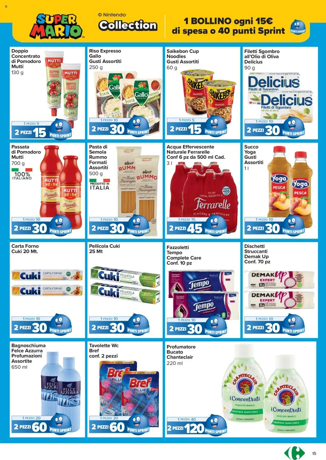 Volantino Carrefour del 02.10.2025 | Pagina: 15 | Prodotti: Succo, Pesca, Pellicola, Ferrarelle