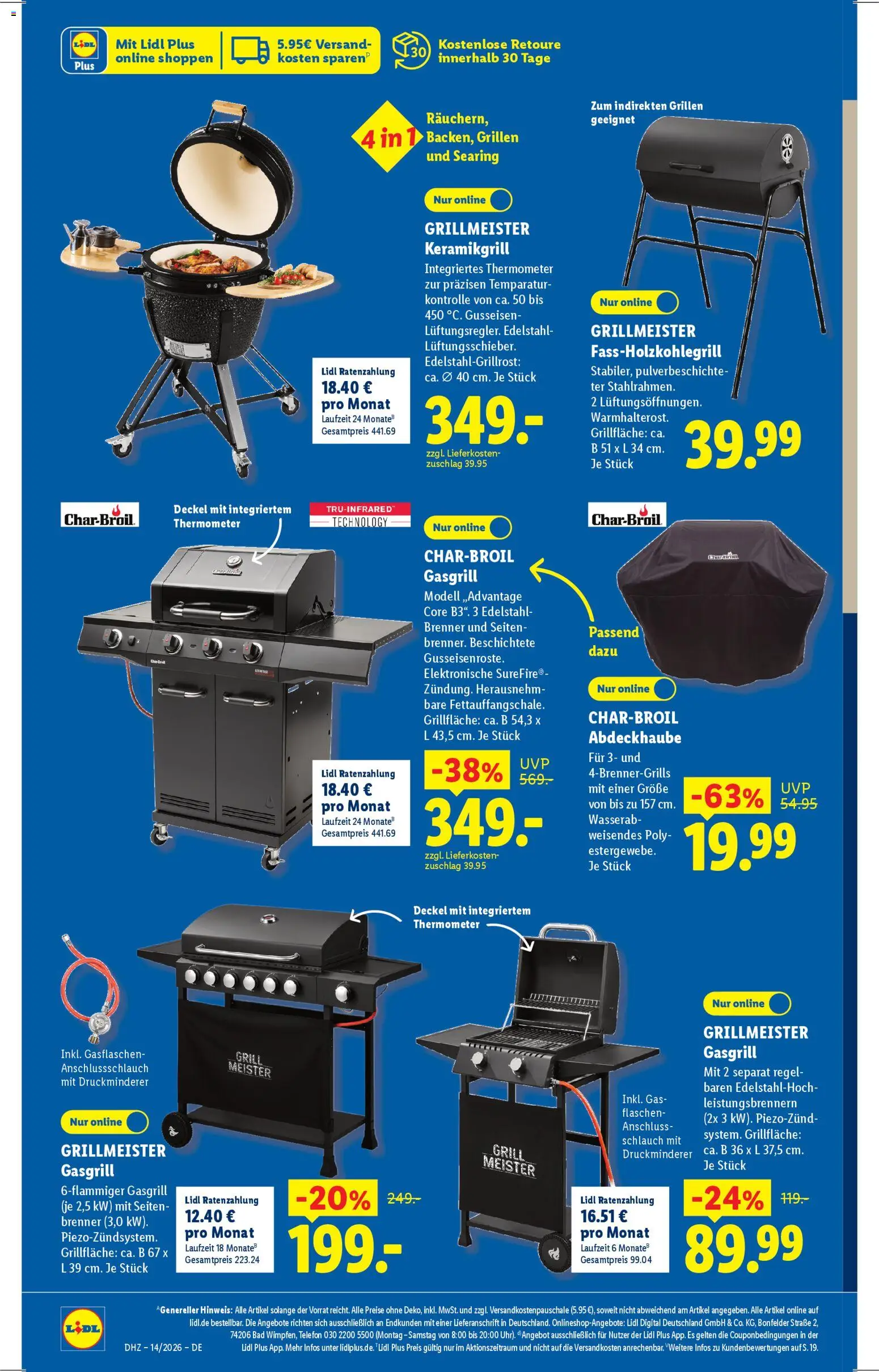 Lidl Prospekt – gültig ab 30.03.2026 | Seite: 18 | Produkte: Grill, Thermometer, Bad, Telefon