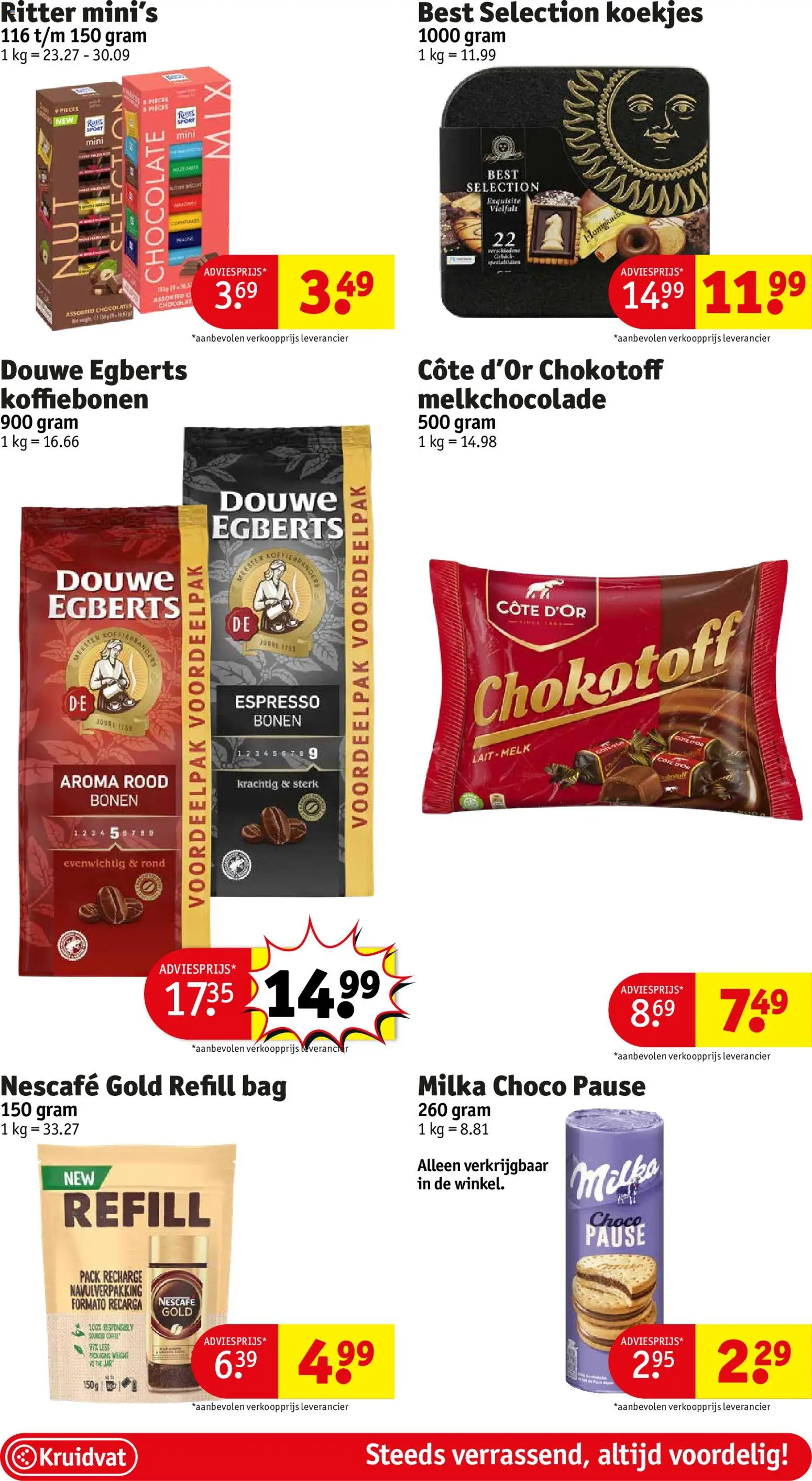 {H1} | Pagina: 52 | Producten: Koekjes, Nescafe, Koffiebonen