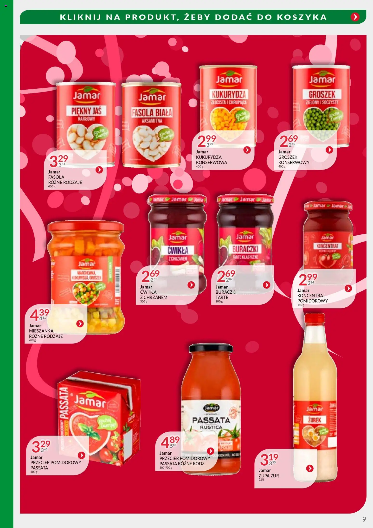 Eurocash Gazetka - Handlowa MR Południowy-Wschód od 22.12.2025 | Strona: 9 | Produkty: Groszek, Fasola biała, Kukurydza, Zupa