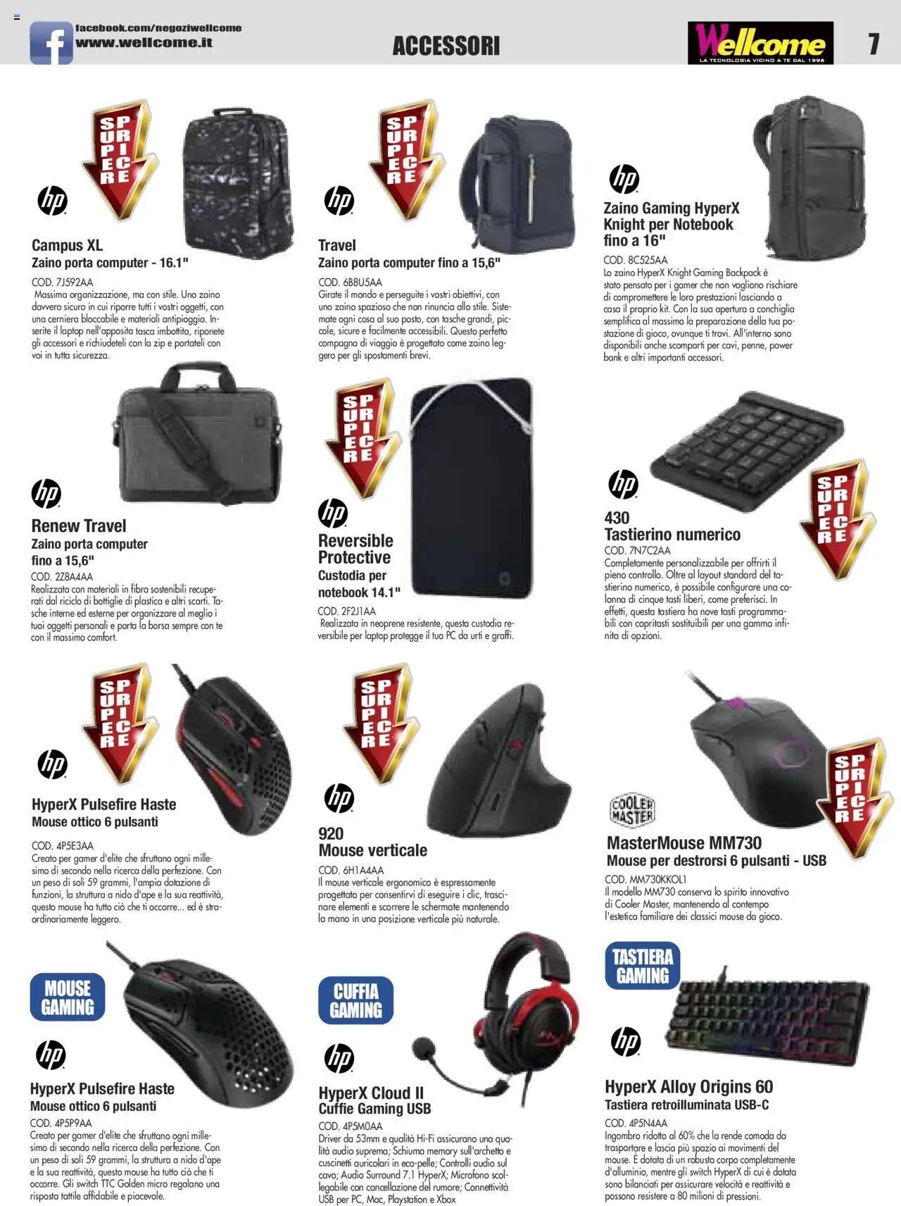Volantino Wellcome del 18.04.2025 | Pagina: 7 | Prodotti: Laptop, Mouse, Cuffie, Playstation