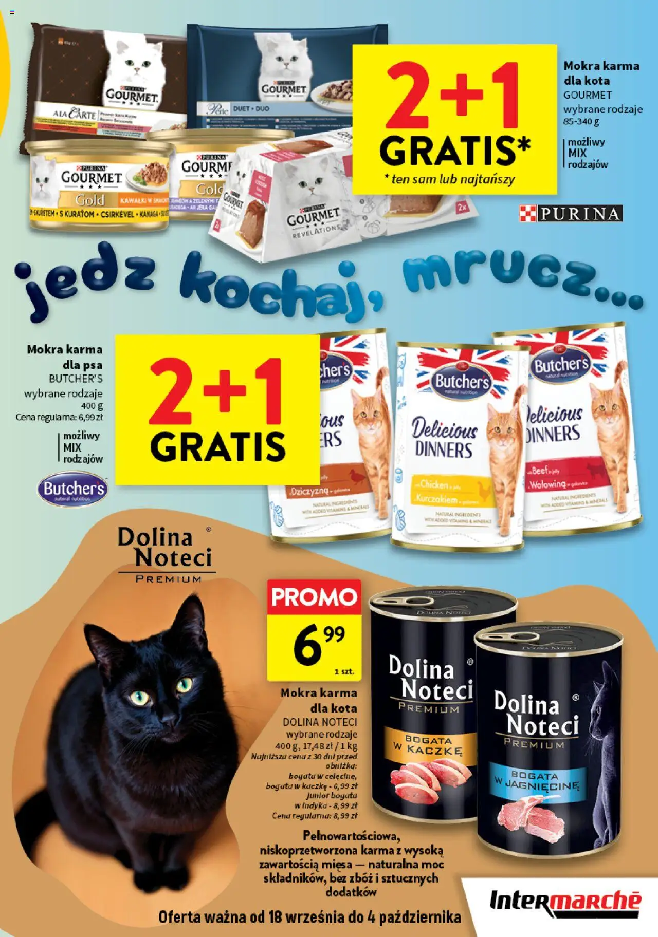 Intermarche Gazetka - Z miłości do pupila od 18.09.2025 | Strona: 9 | Produkty: Karma dla kota, Karma dla psa, Wołowina