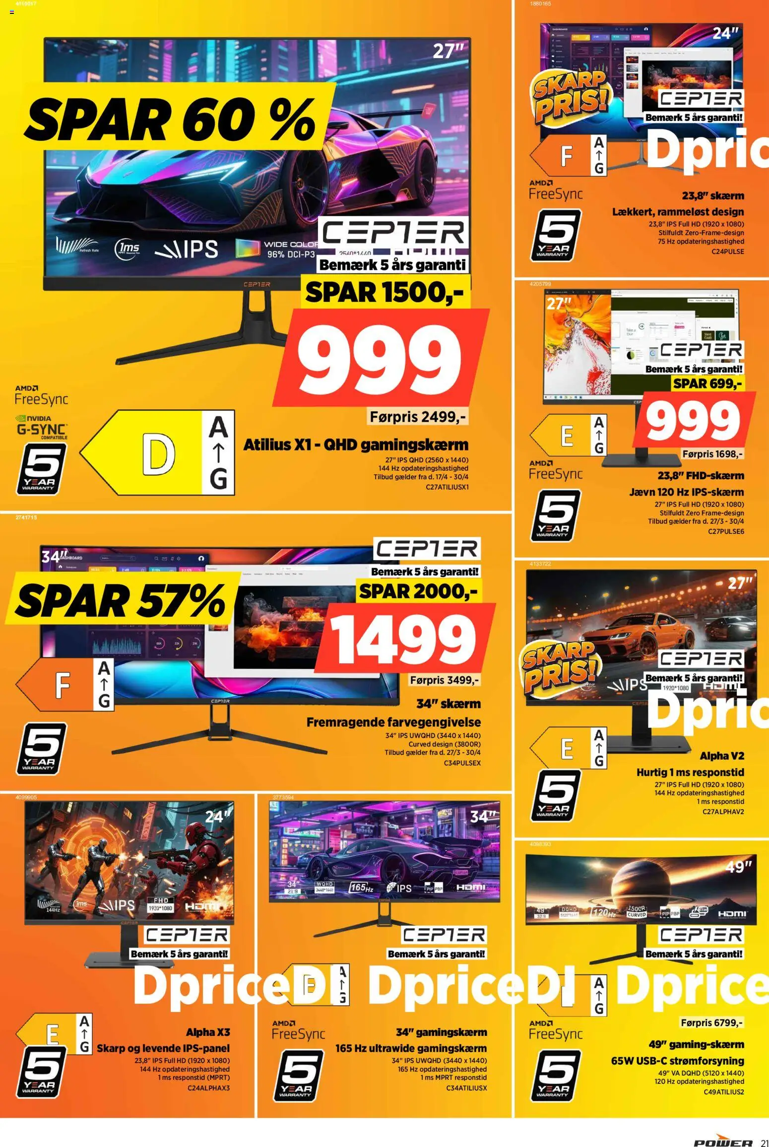 Power tilbudsavis – gyldig fra 24.04.2026 | Side: 21 | Produkter: Skærm