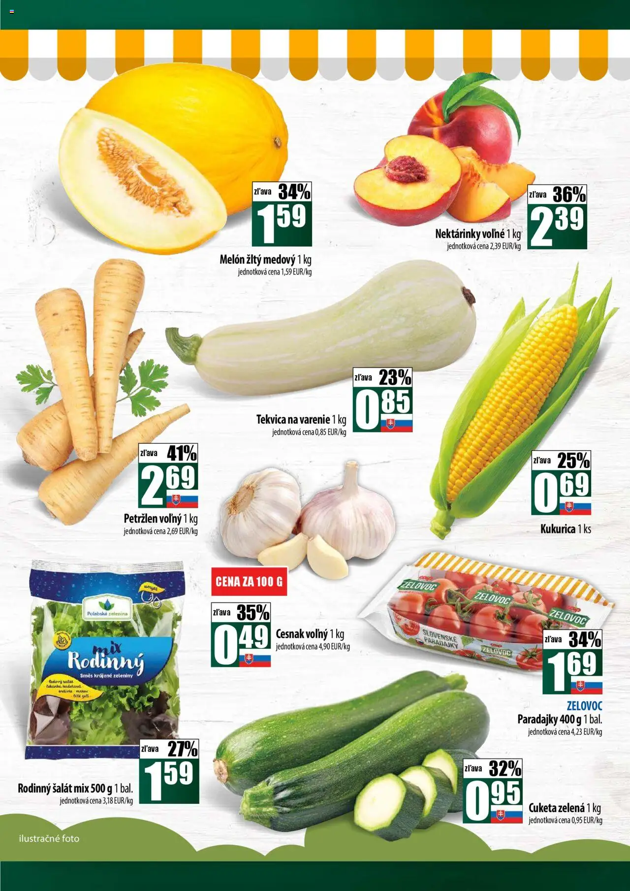 COOP Jednota široká ponuka │ platný od 31.07.2025 | Strana: 7 | Produkty: Paradajky, Šalát, Cuketa, Kukurica