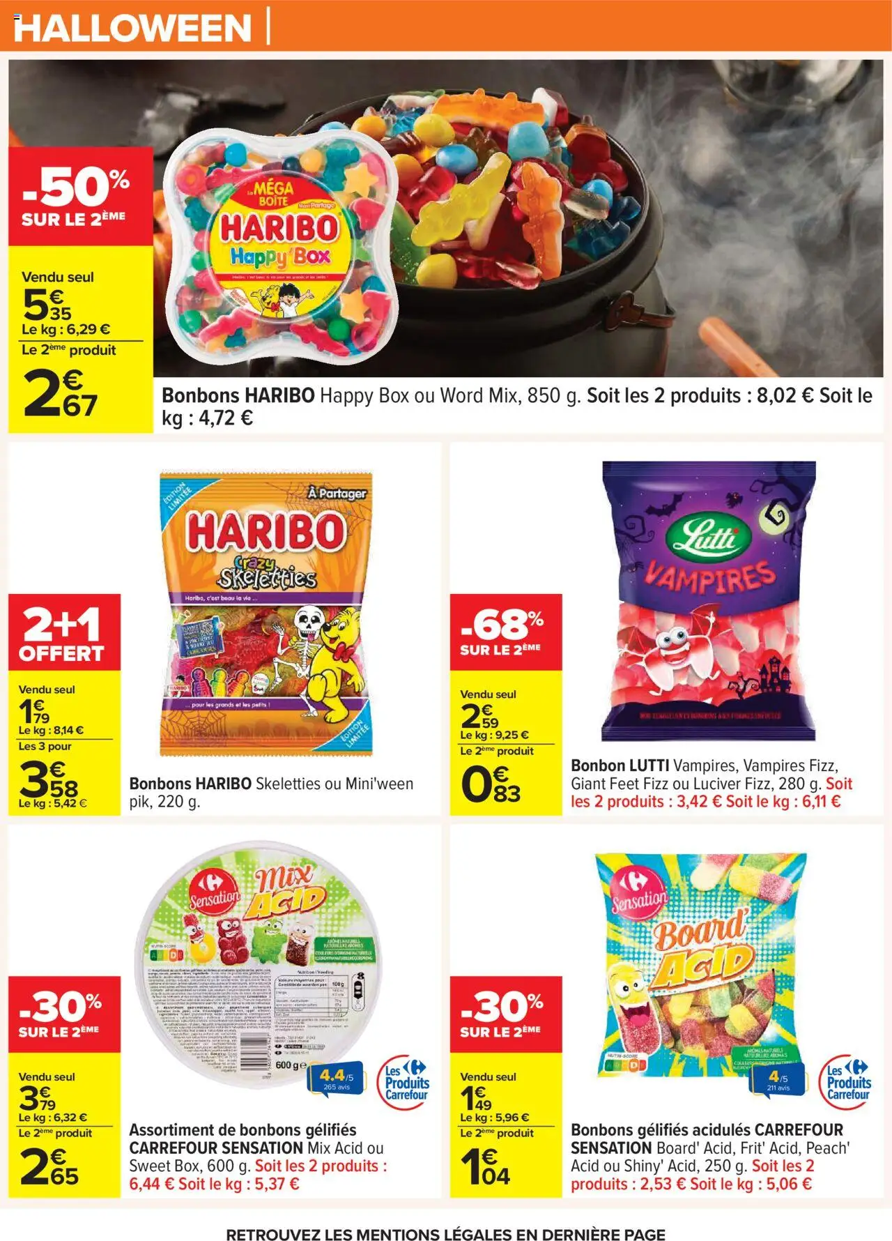 {H1} | Page: 5 | Produits: Bonbons Haribo, Bonbons