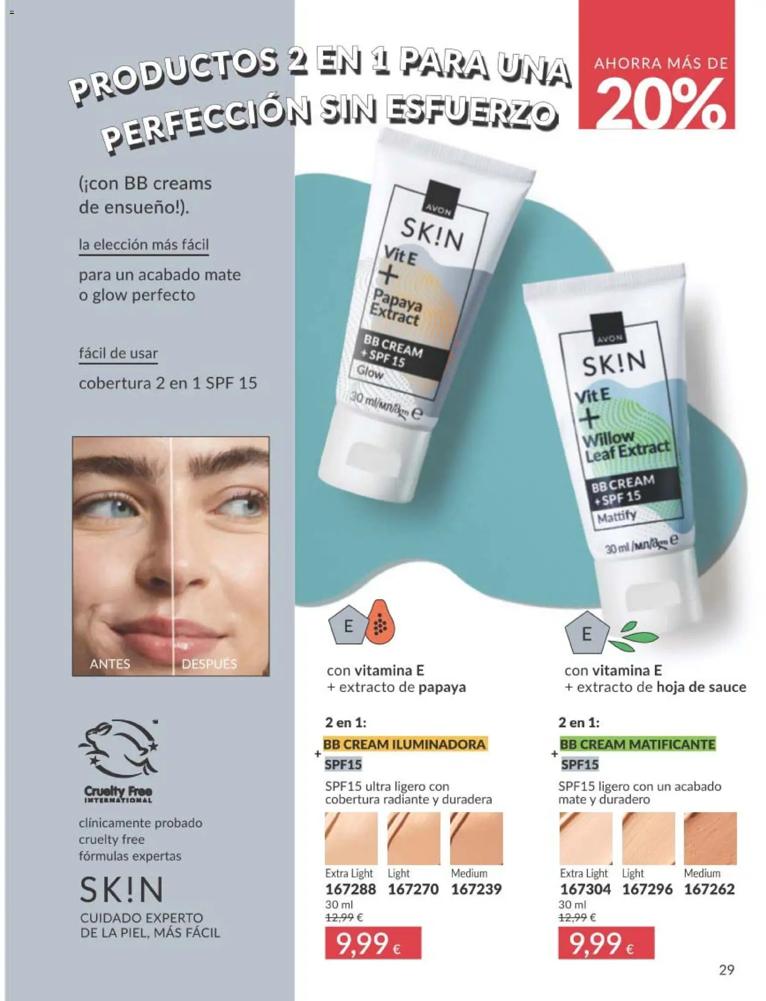 Catálogo AVON campaña 1 │ válido desde el 01.01.2026 | Página: 29 | Productos: BB cream, BB cream iluminadora
