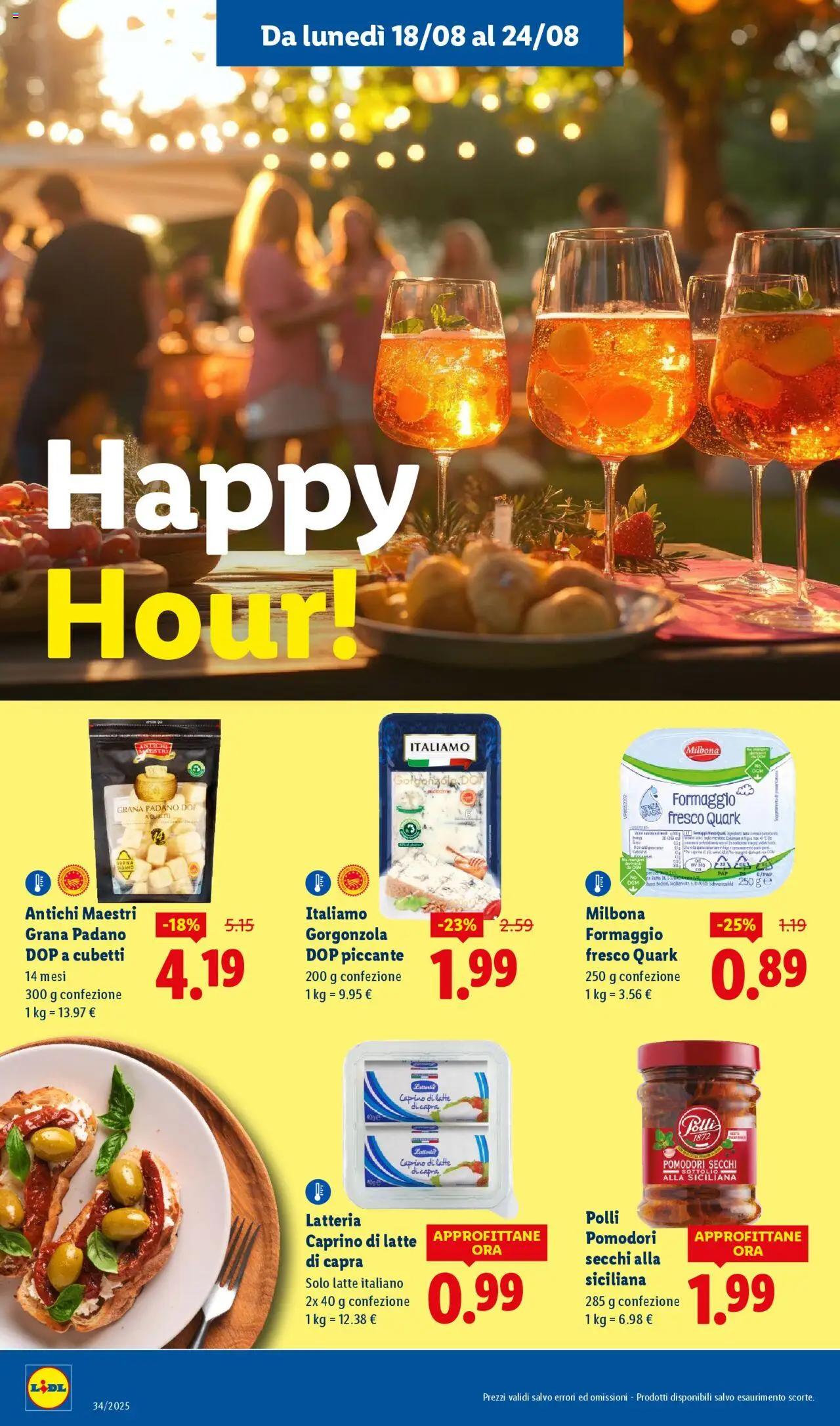 Volantino Lidl del 18.08.2025 | Pagina: 20 | Prodotti: Latte, Formaggio, Pomodori, Grana Padano