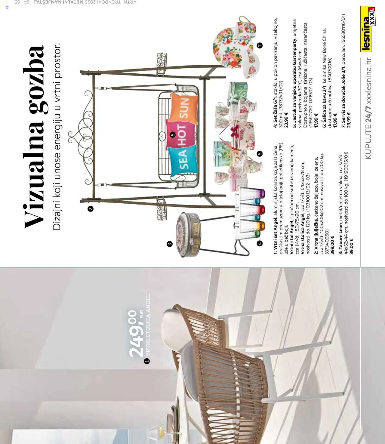 Lesnina katalog | vrijedi od 25.02.2025 | Stranica: 55 | Proizvodi: Jastuk, Stol, Tabure, Šalica