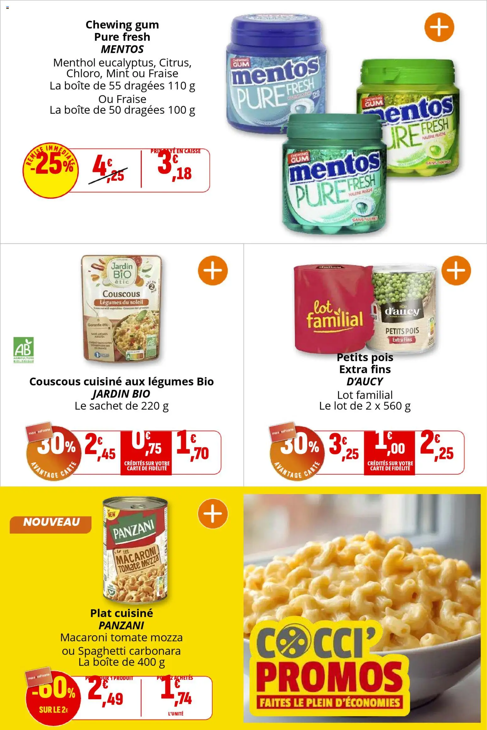 {H1} | Page: 22 | Produits: Fraise, Dragées, Couscous, Pois