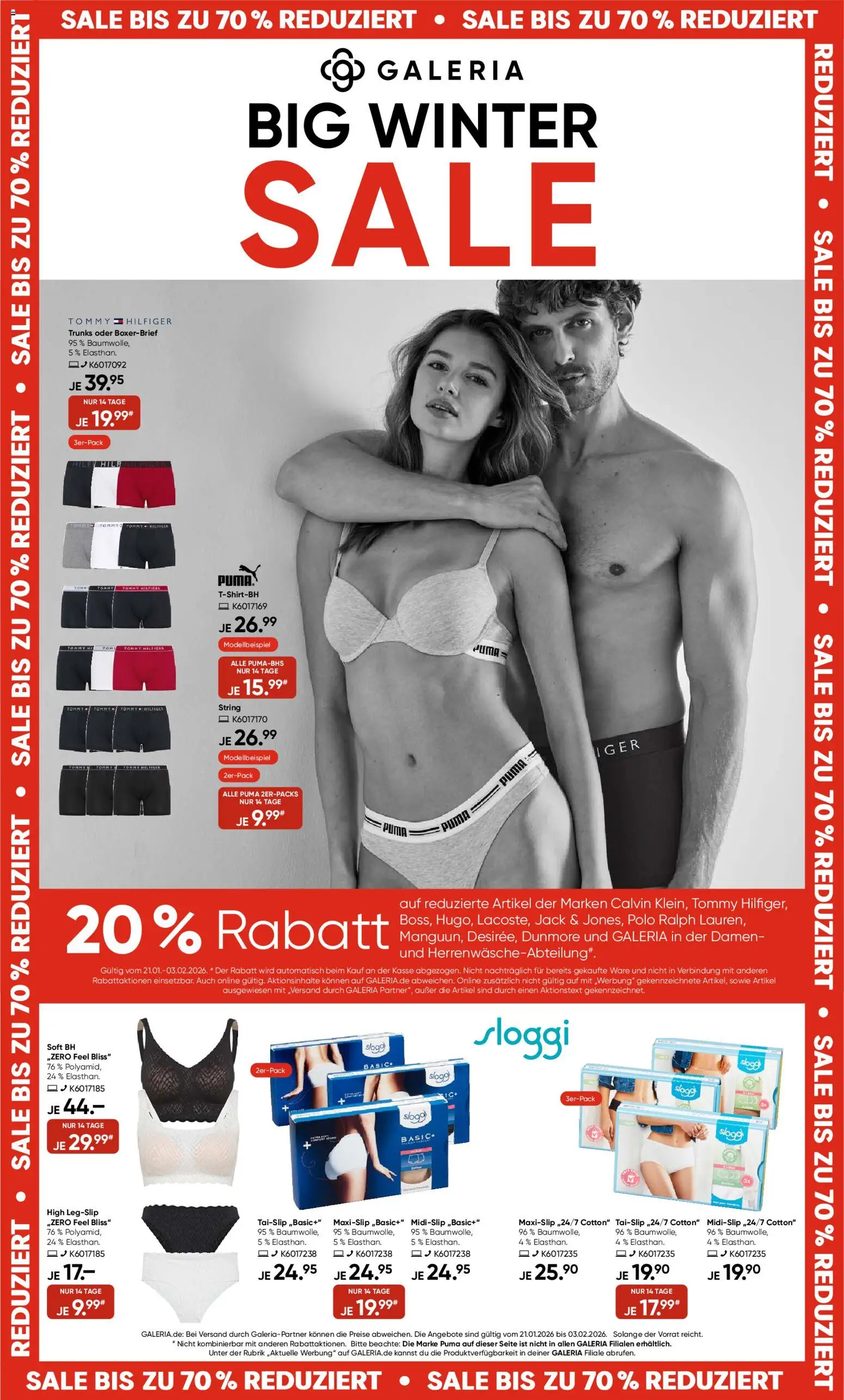 Galeria Karstadt Kaufhof Prospekt 	 – gültig ab 21.01.2026 | Seite: 1 | Produkte: String, BH