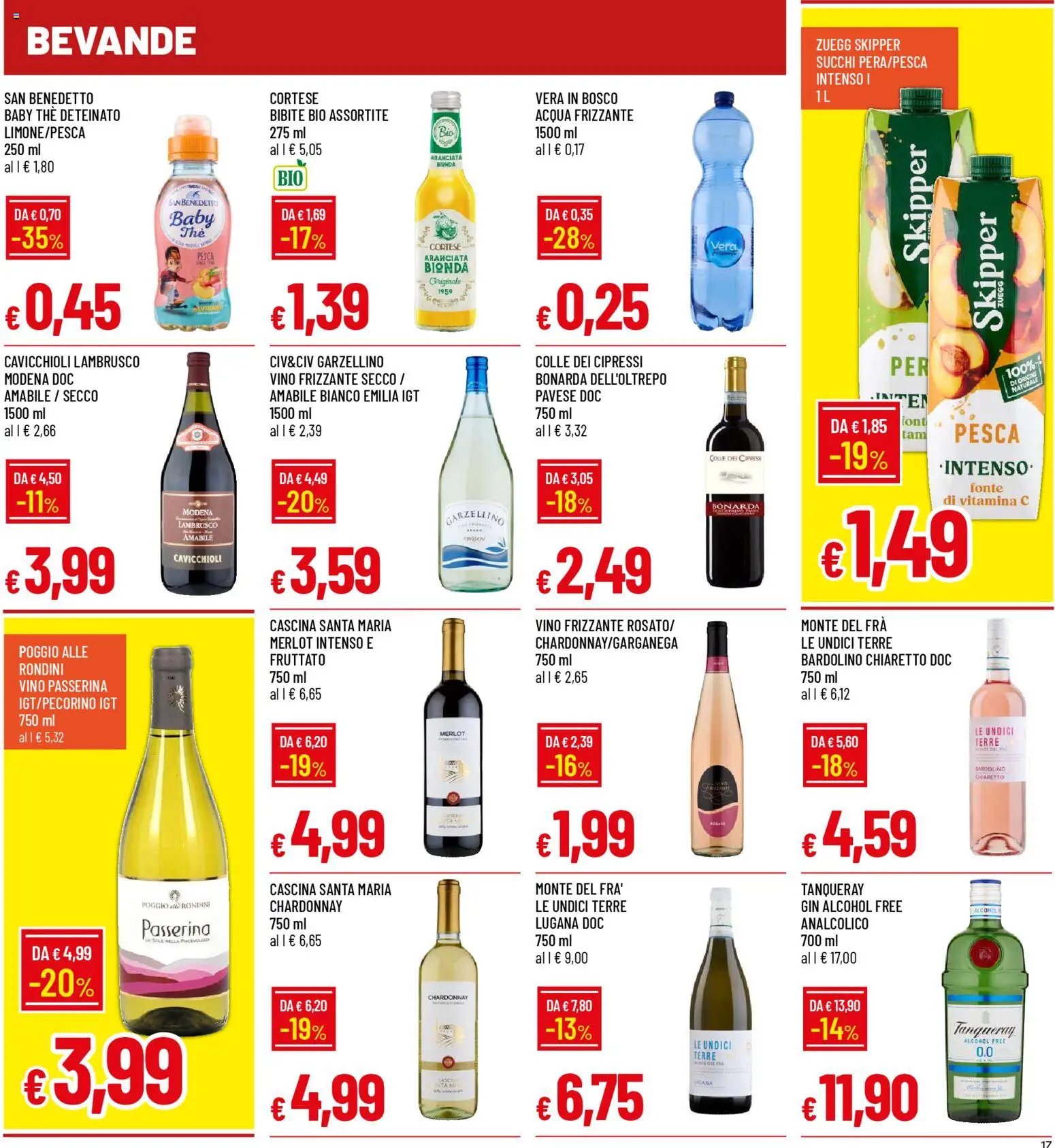 Volantino Galassia del 08.01.2026 | Pagina: 17 | Prodotti: Gin, Acqua, Pesca, Bibite