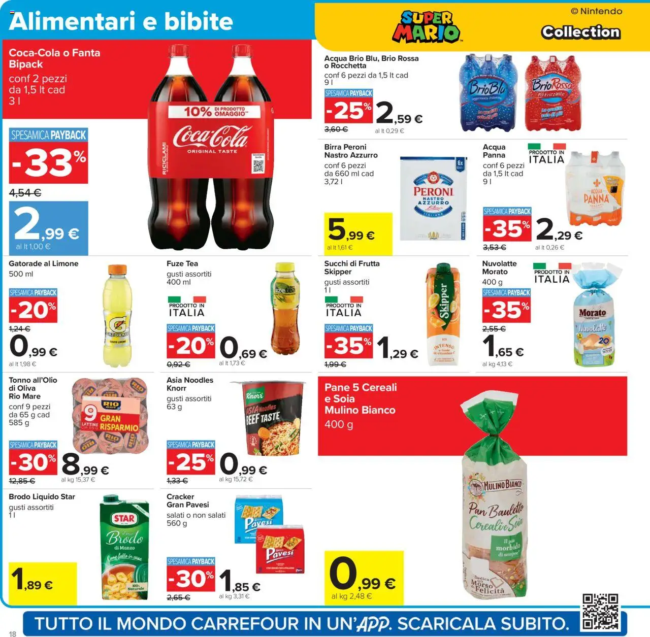 Volantino Carrefour del 26.09.2025 | Pagina: 18 | Prodotti: Acqua, Frutta, Limone, Bibite