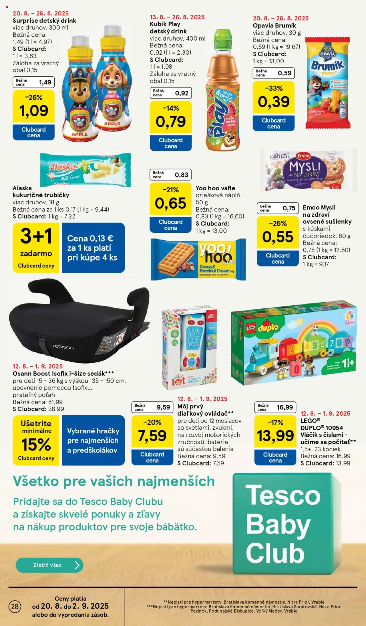 Tesco Hypermarket - leták │ platný od 20.08.2025 | Strana: 28 | Produkty: Tv, LEGO, LEGO DUPLO