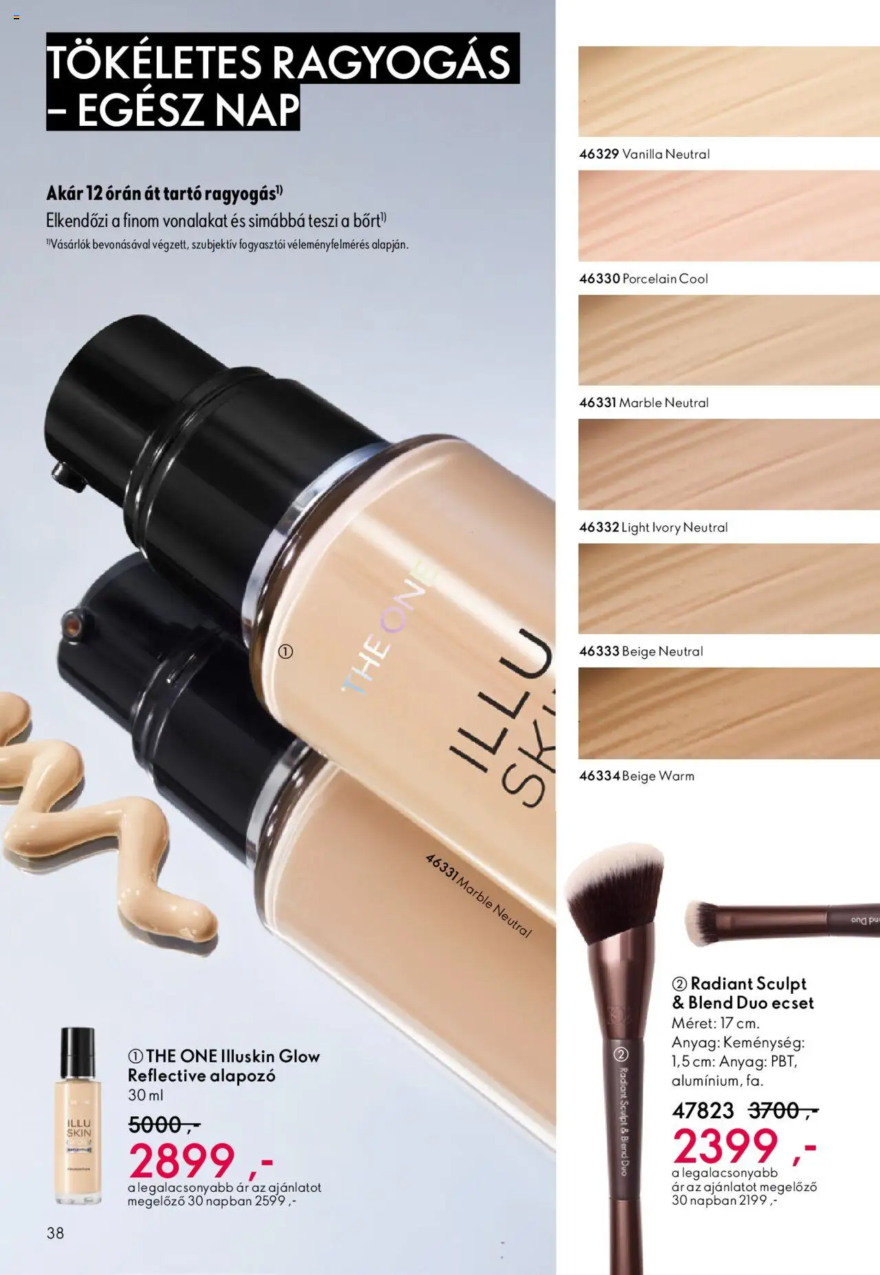 Oriflame akciós ujság - amely érvényes a következő dátumtól: 01.10.2025 | Oldal: 38 | Termékek: Alapozó, Ecset