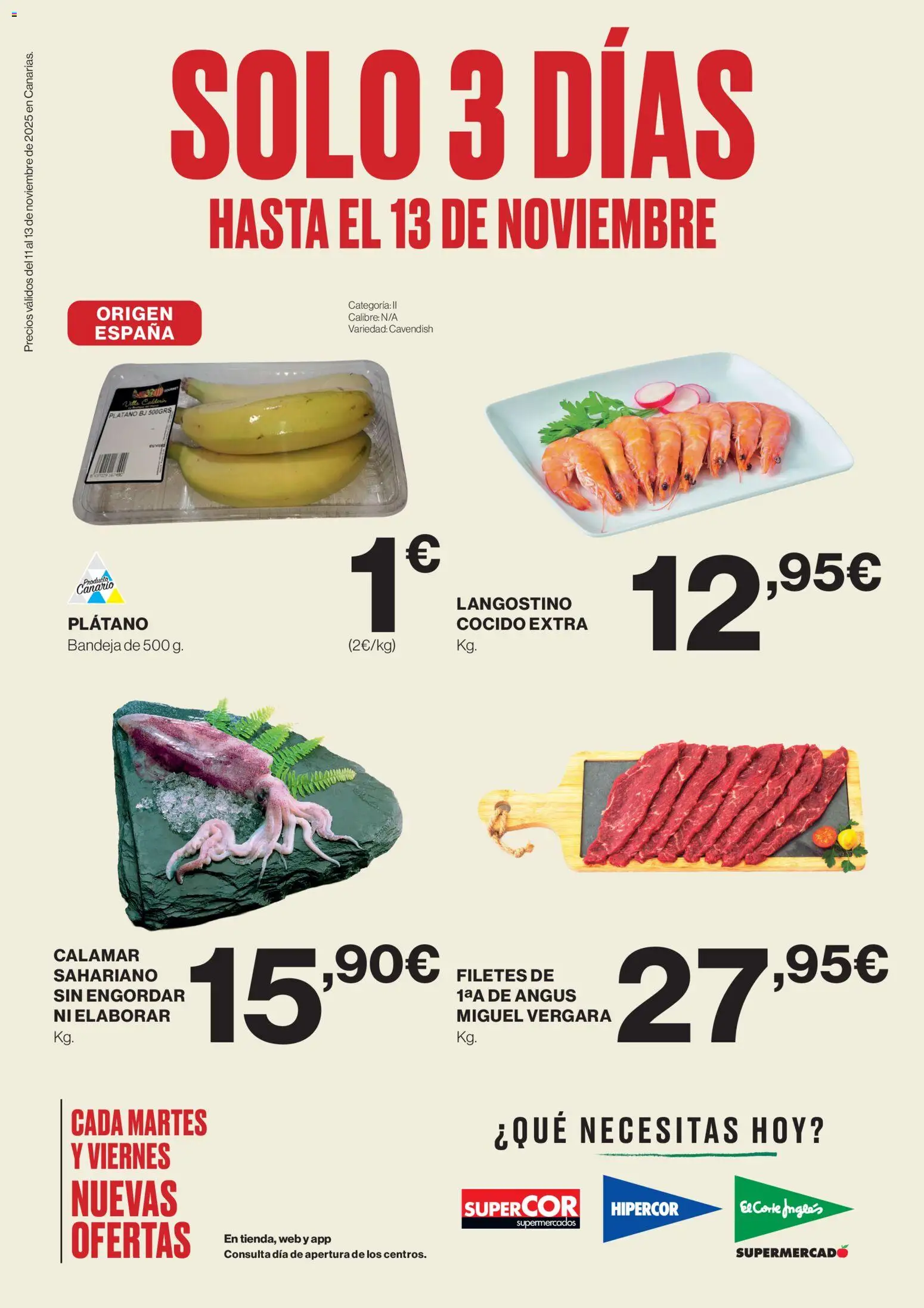 Supercor Canarias │ válido desde el 11.11.2025 | Página: 1 | Productos: Bandeja, Langostino