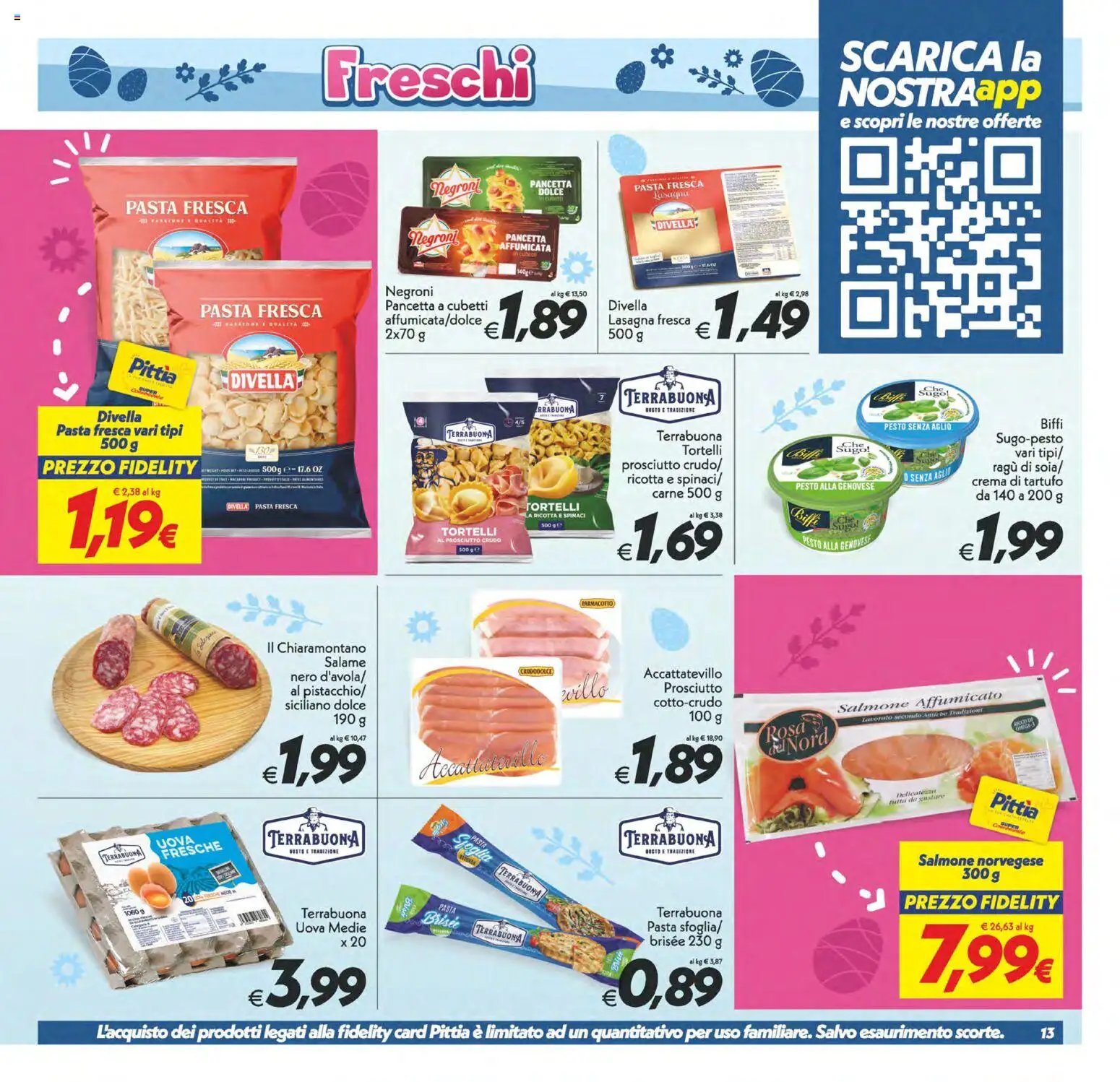 Volantino SuperConveniente del 27.03.2026 | Pagina: 13 | Prodotti: Prosciutto, Spinaci, Ragú, Ricotta