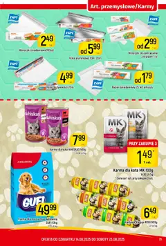 Piotruś Pan Gazetka od 14.08.2025 | Strona: 21 | Produkty: Kiełbasa, Papier śniadaniowy, Karma dla psa, Wołowina