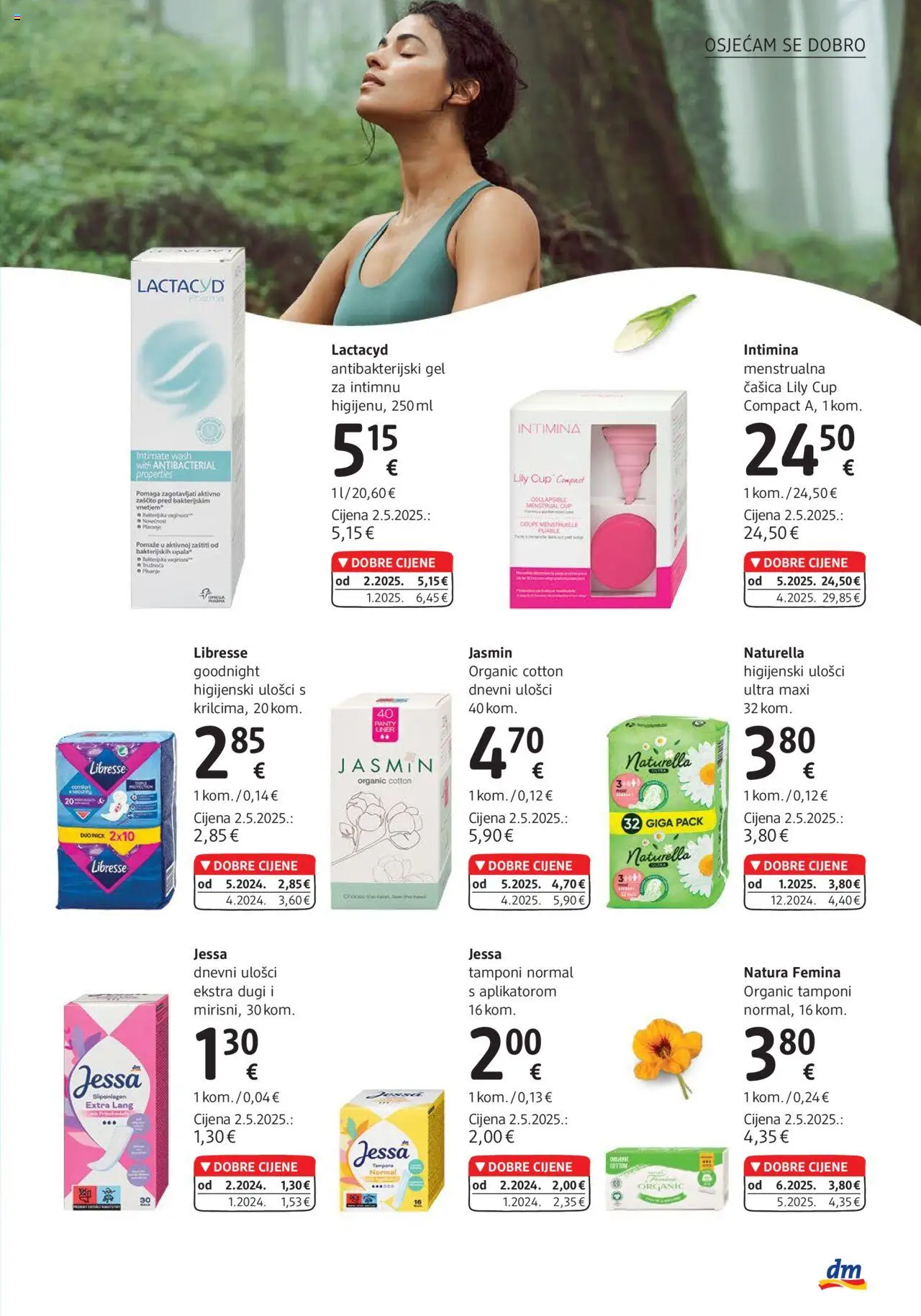 DM katalog | vrijedi od 01.08.2025 | Stranica: 19 | Proizvodi: Higijenski ulošci, Dnevni ulošci, Tamponi, Libresse
