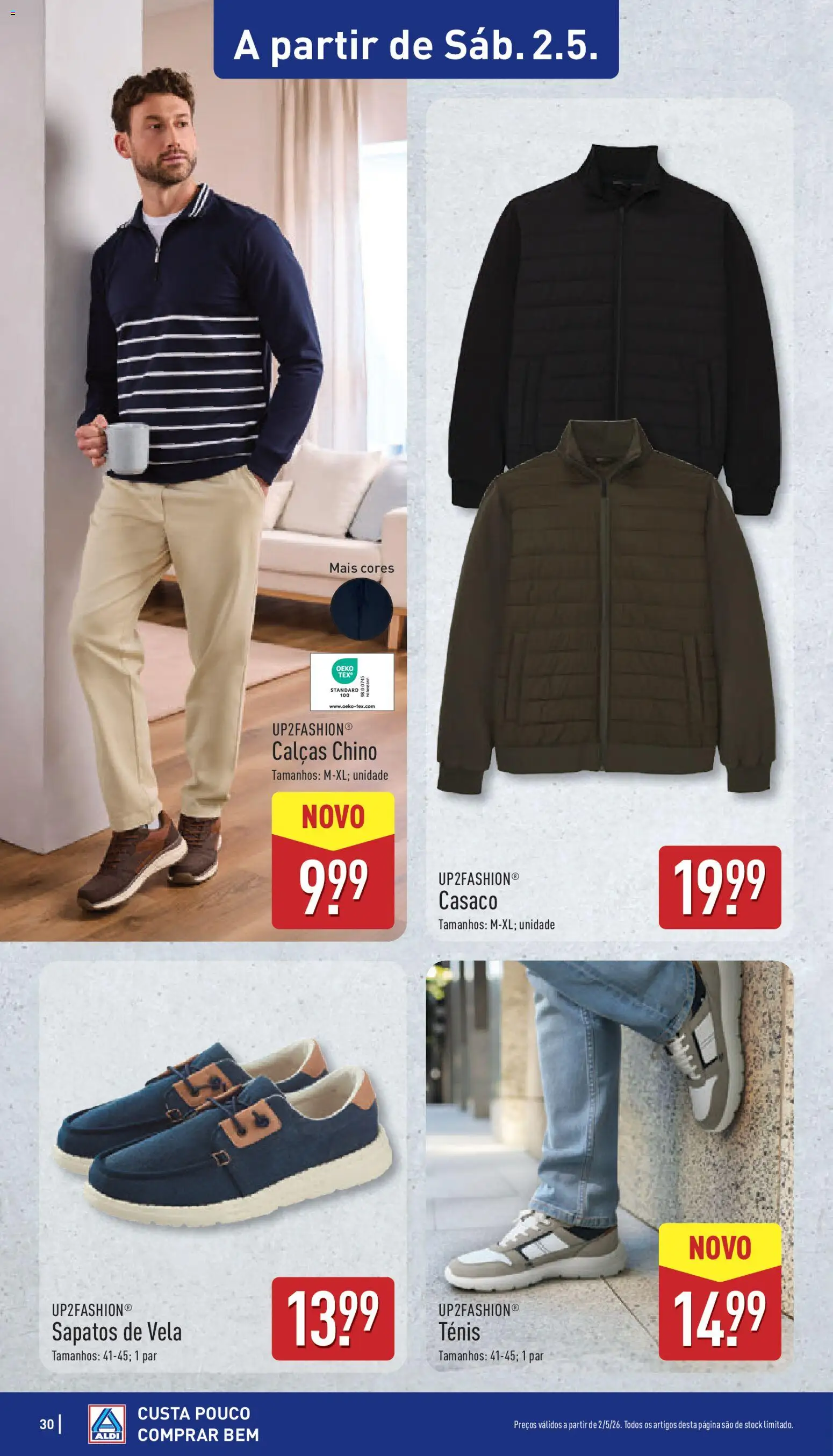 Aldi folheto │ válido de 27.04.2026 | Página: 30 | Produtos: Casaco, Sapatos, Calças