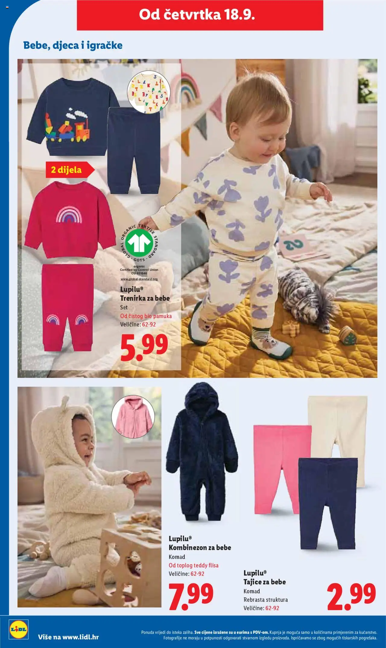 Lidl katalog | vrijedi od 15.09.2025 | Stranica: 42 | Proizvodi: Kombinezon, Tajice, Trenirka