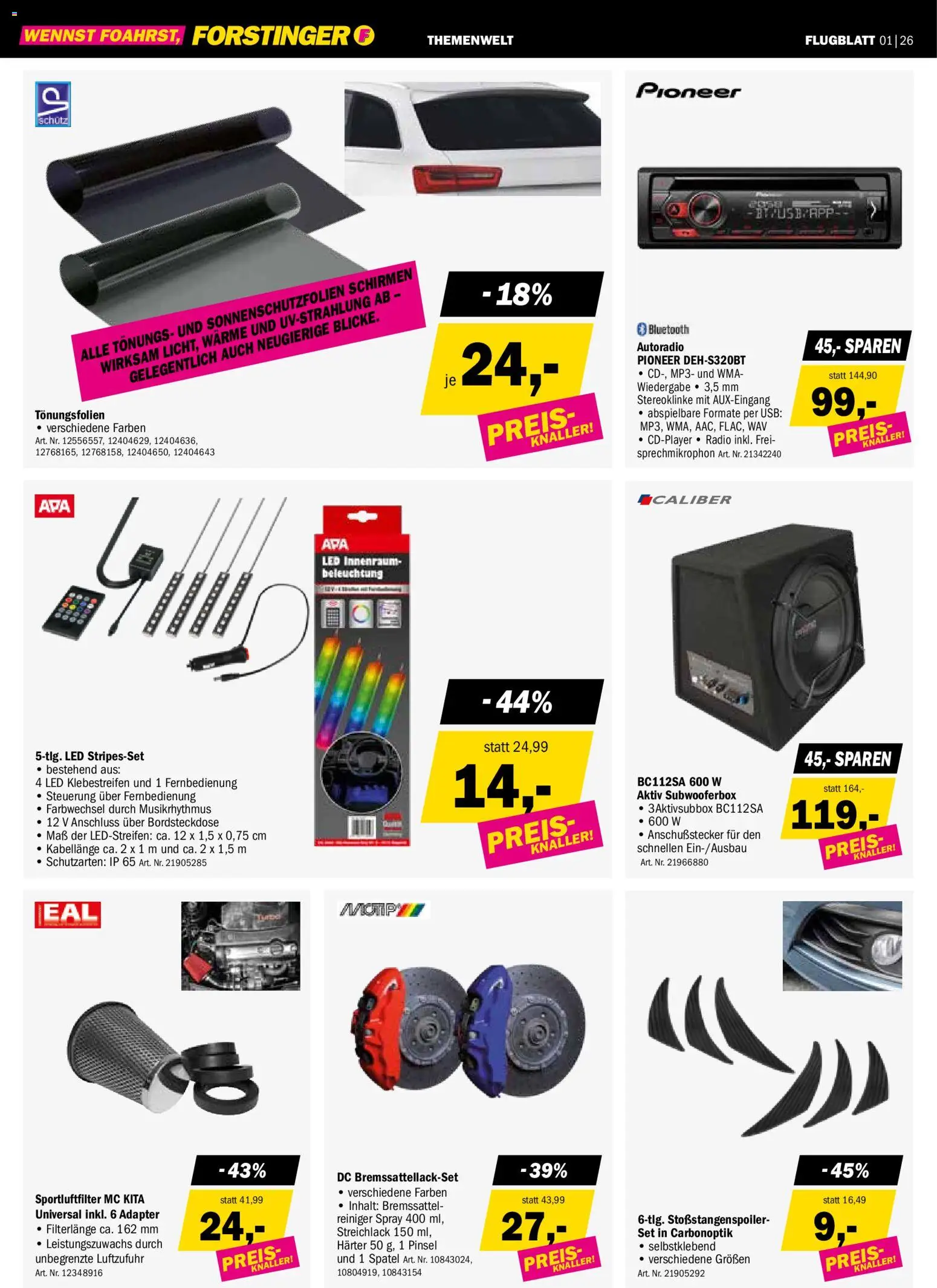 Forstinger Flugblatt gültig ab 21.01.2026 | Seite: 8 | Produkte: Radio, MP3, USB, Pinsel